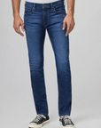 waist down front view of the lennox skinny fit jean from Paige in terrance blue
