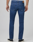 waist down rear view of the lennox skinny fit jean from Paige in terrance blue