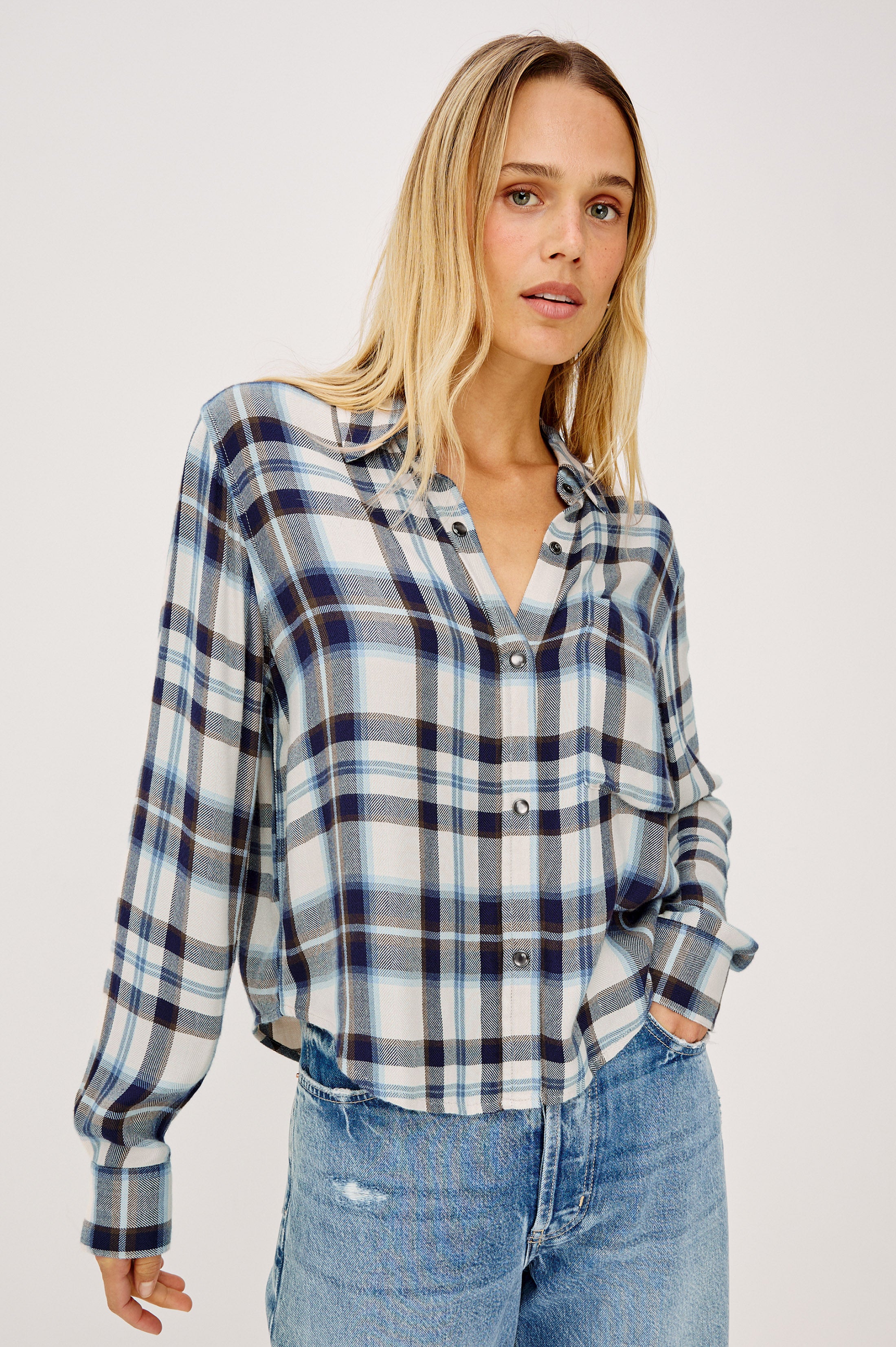 MALIN MIDNIGHT PLAID SHIRT