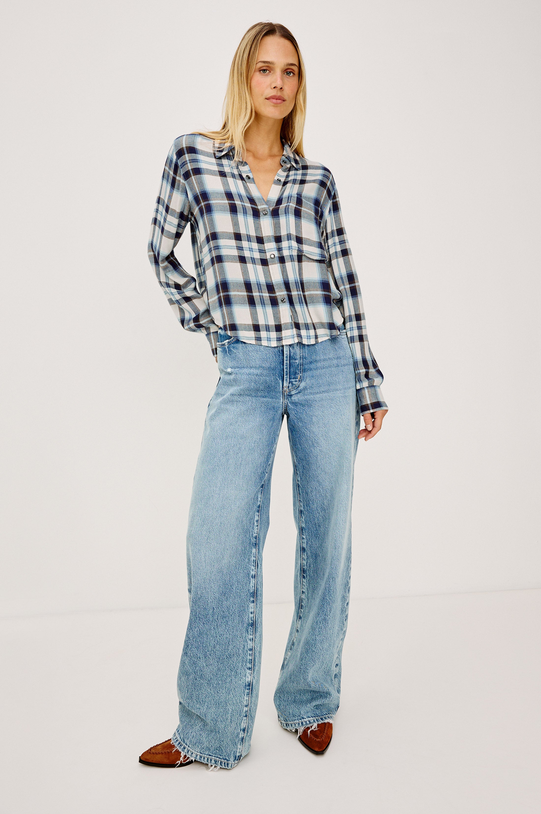 MALIN MIDNIGHT PLAID SHIRT