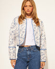 MARION QUILTED FLORAL REVERSIBLE JACKET