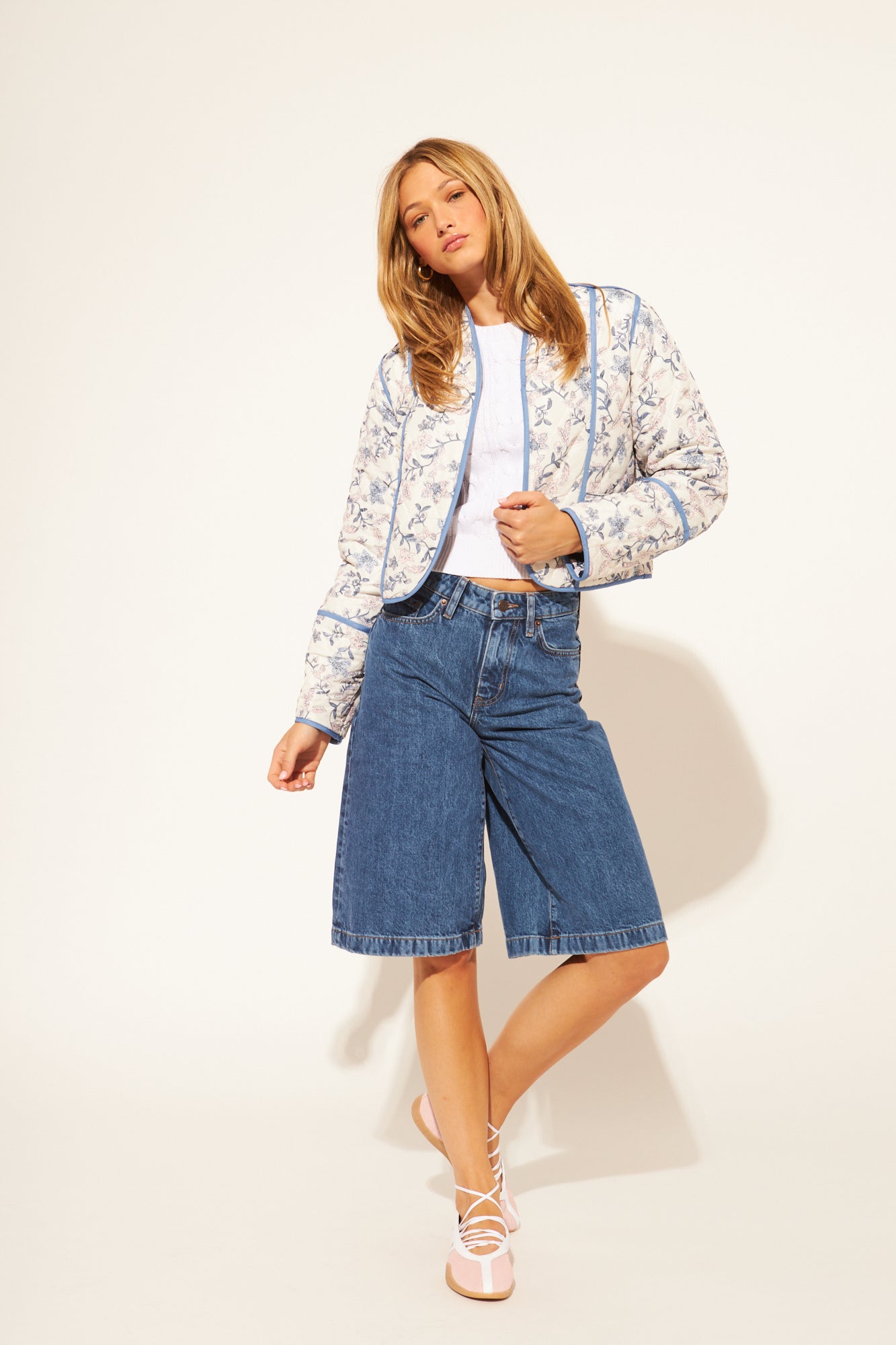 MARION QUILTED FLORAL REVERSIBLE JACKET