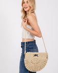 TOP HANDLE STRAW HANDBAG