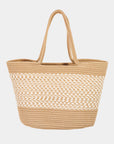 BRAIDED PANEL TOTE BAG