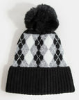 ARGYLE POMPOM TOQUE