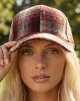 PLAID BALL CAP