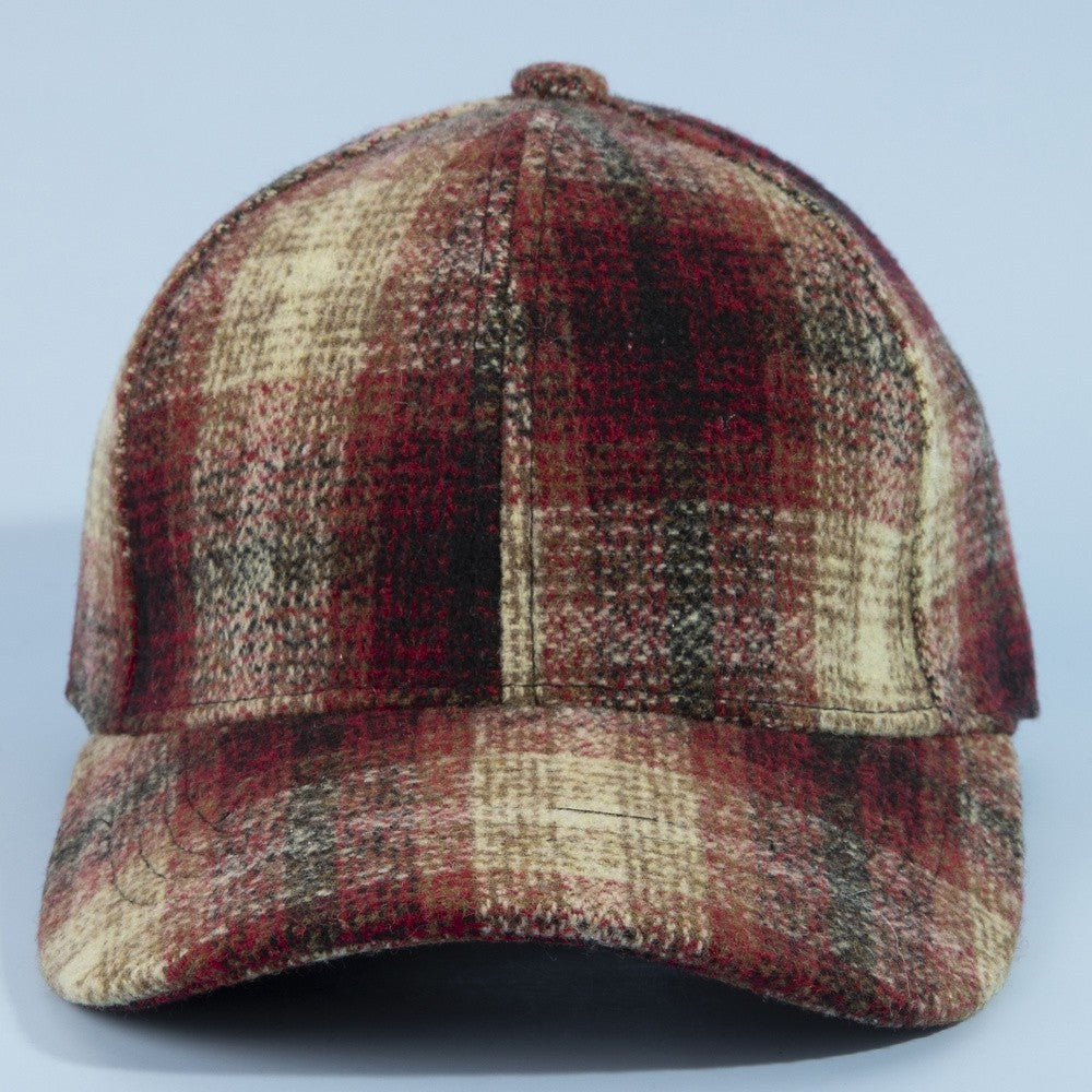 PLAID BALL CAP