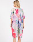 WATERCOLOUR FLORAL OPEN WRAP