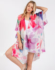 WATERCOLOUR FLORAL OPEN WRAP