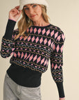 GEOMETRIC PRINT SWEATER