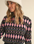 GEOMETRIC PRINT SWEATER