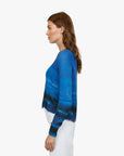 OMBRE SCALLOP SHAKER SWEATER