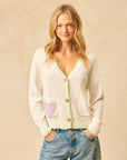 NIKO HEART PATCH CARDI