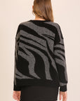 ZEBRA DROP SHOULDER SWEATER
