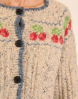 CHERRY KNIT CARDIGAN