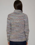 SPACE DYE BASKETWEAVE ZIP FRONT JACKET