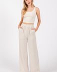 LINEN BLEND PATCH POCKET PANT