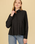 BOX PLEAT BLOUSE