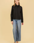 BOX PLEAT BLOUSE
