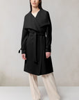 OLIVIA CASCADE COLLAR TRENCH COAT