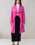 OLIVIA CASCADE COLLAR TRENCH COAT