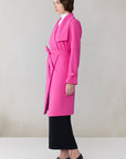 OLIVIA CASCADE COLLAR TRENCH COAT