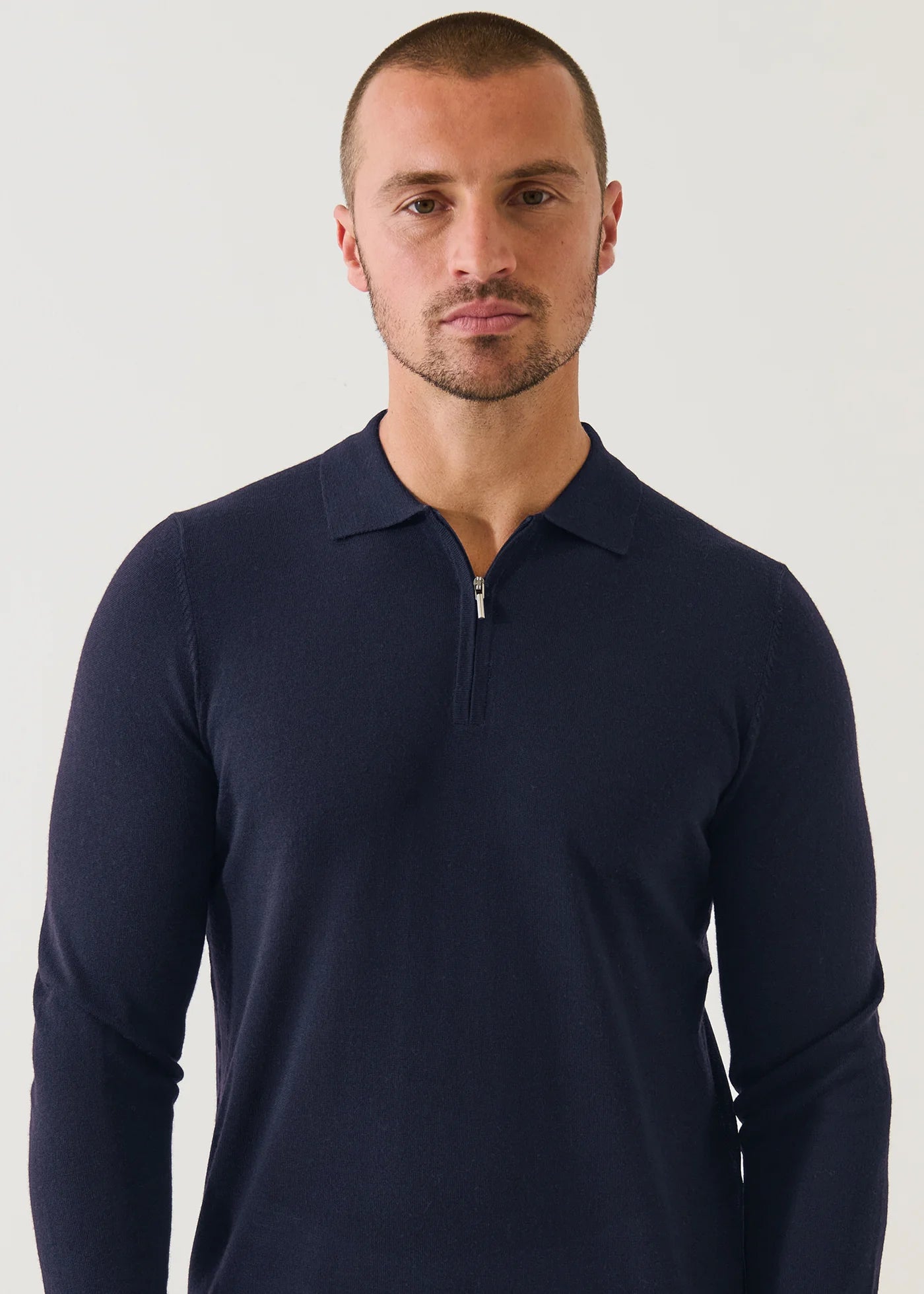 14GG XFINE MERINO 1/4 ZIP POLO