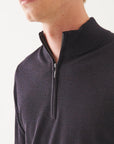 14GG MERINO 1/4 ZIP MOCK NECK SWEATER