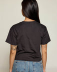 RHINESTONE TRIM TEE