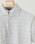 SHORT SLEEVE LITTLE LEAVES ALL OVER PRINT POLO