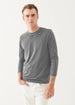 LONG SLEEVE PIMA COTTON VINTAGE WASH CREW NECK TEE