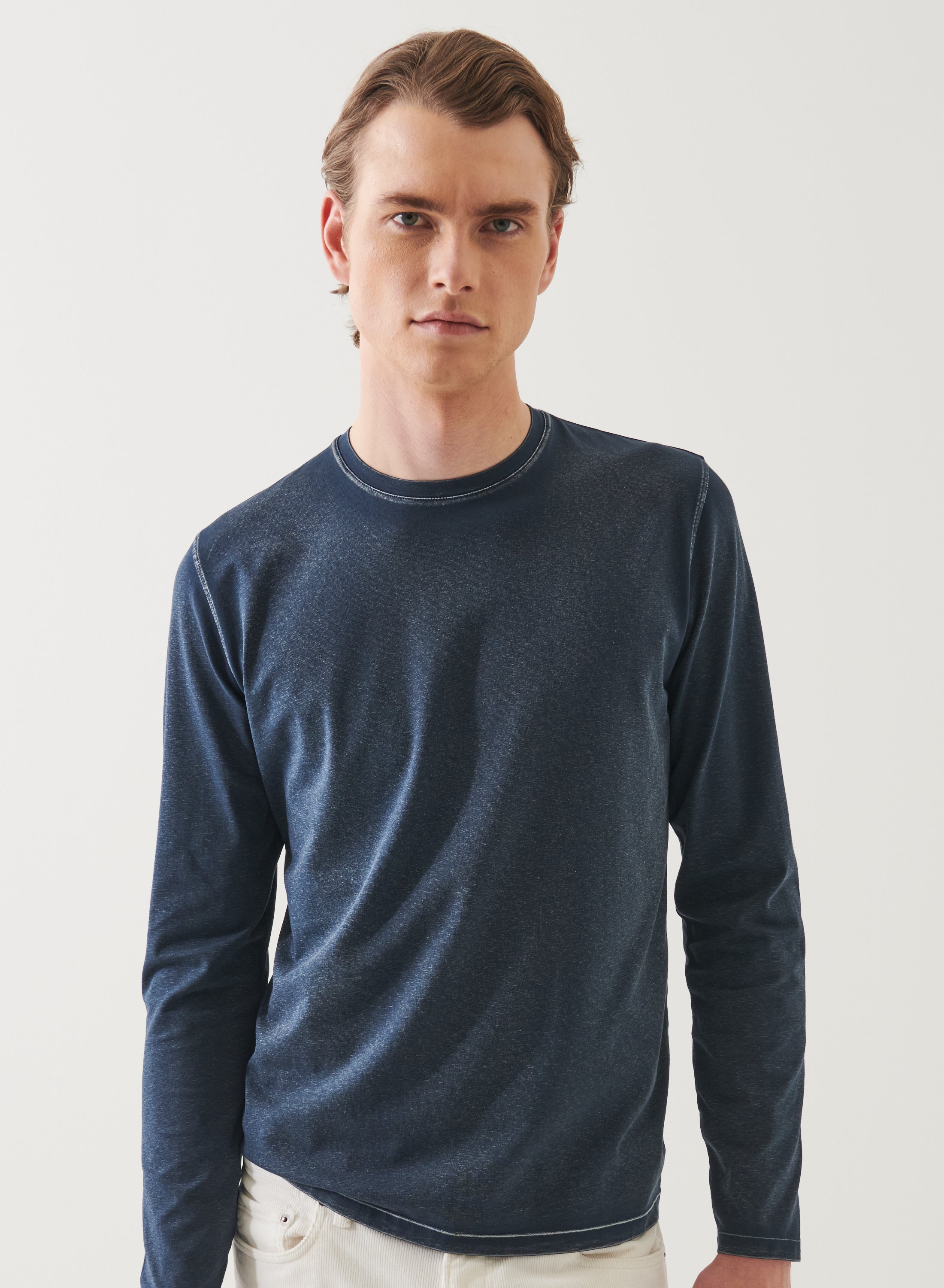 *COMING SOON* LONG SLEEVE PIMA COTTON VINTAGE WASH CREW NECK TEE