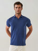 SHORT SLEEVE ICONIC PIMA COTTON STRETCH JOHNNY COLLAR