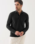 LONG SLEEVE ICONIC PIMA COTTON STRETCH POLO