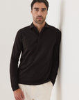 LONG SLEEVE ICONIC PIMA COTTON STRETCH POLO
