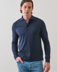 LONG SLEEVE ICONIC PIMA COTTON STRETCH POLO