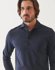 LONG SLEEVE ICONIC PIMA STRETCH POLO