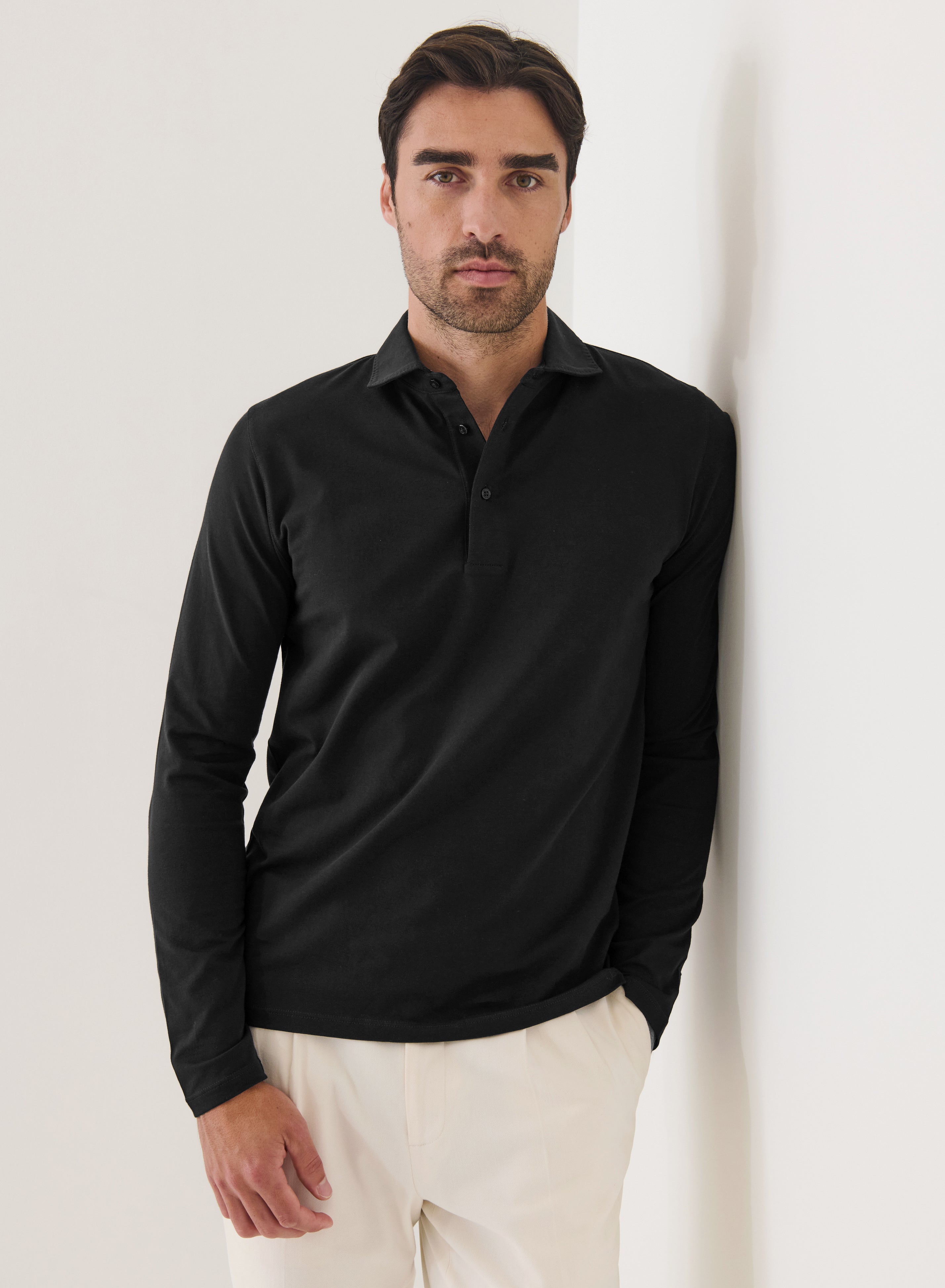 *COMING SOON* LONG SLEEVE ICONIC PIMA COTTON STRETCH POLO