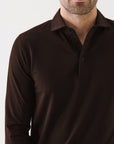LONG SLEEVE ICONIC PIMA COTTON STRETCH POLO