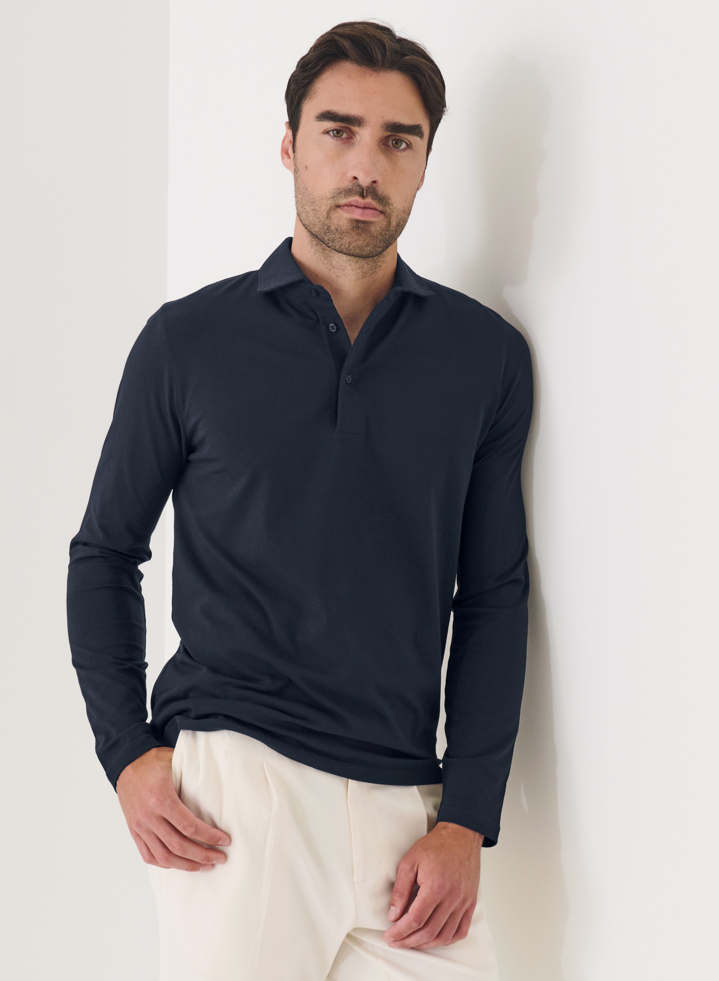 *COMING SOON* LONG SLEEVE ICONIC PIMA COTTON STRETCH POLO