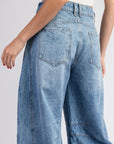 MINERAL WASHED BARREL JEANS