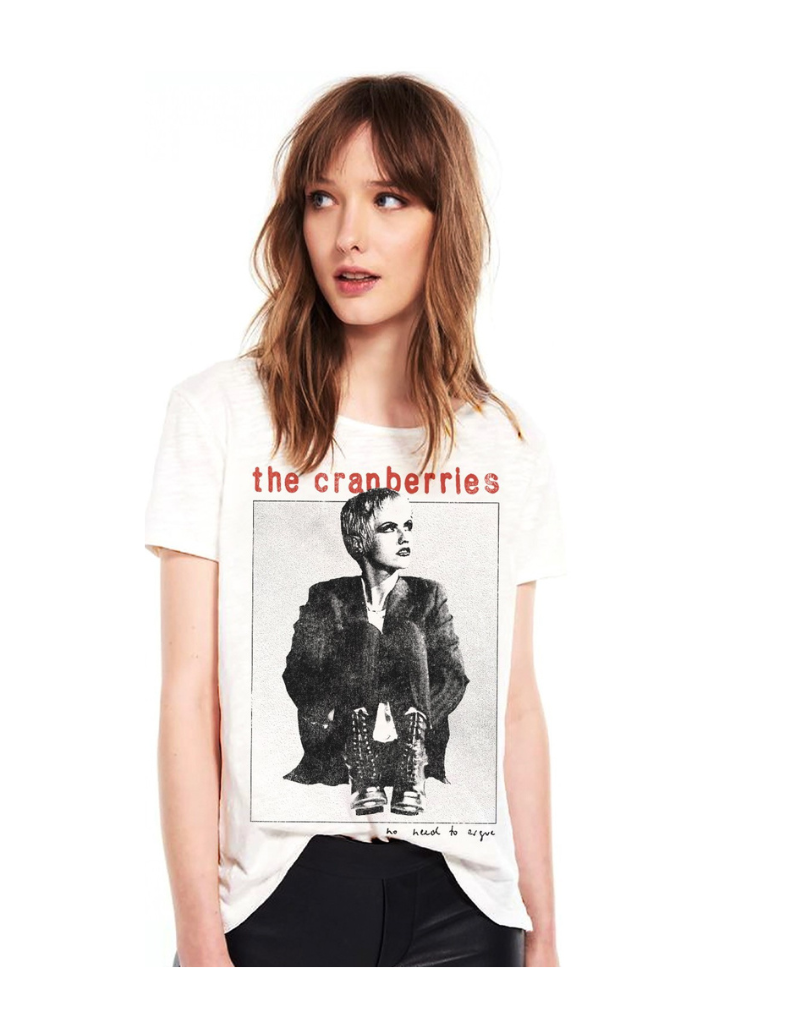 model wearing prince peter cranberries no need to argue graphic tee