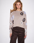 PRESLEY FLORAL CREW NECK SWEATER