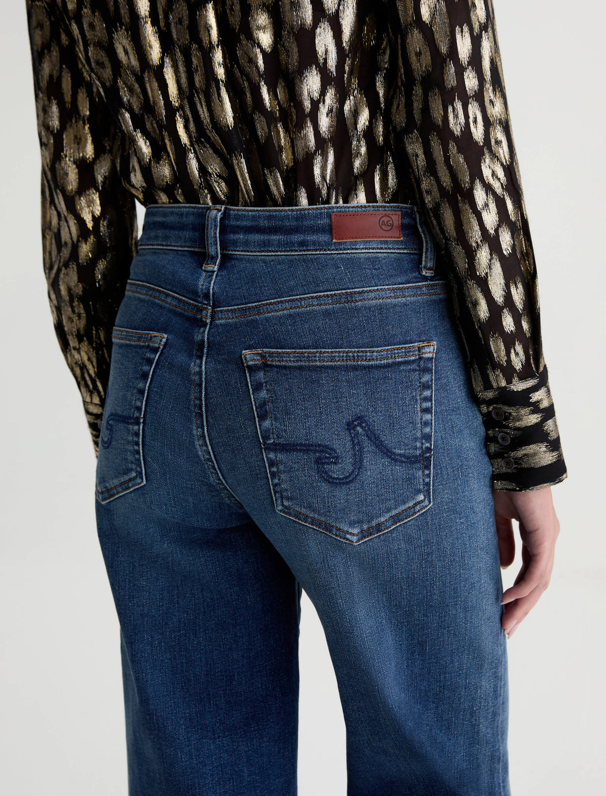 SAIGE MID-RISE WIDE LEG IN 14 YEARS BLUEGRASS