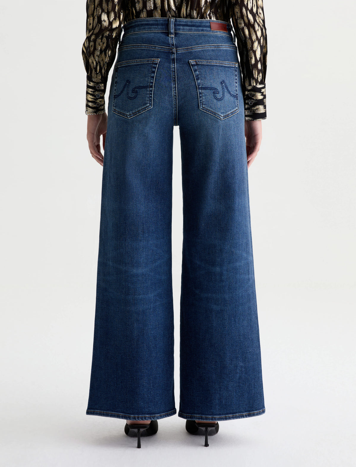 SAIGE MID-RISE WIDE LEG IN 14 YEARS BLUEGRASS