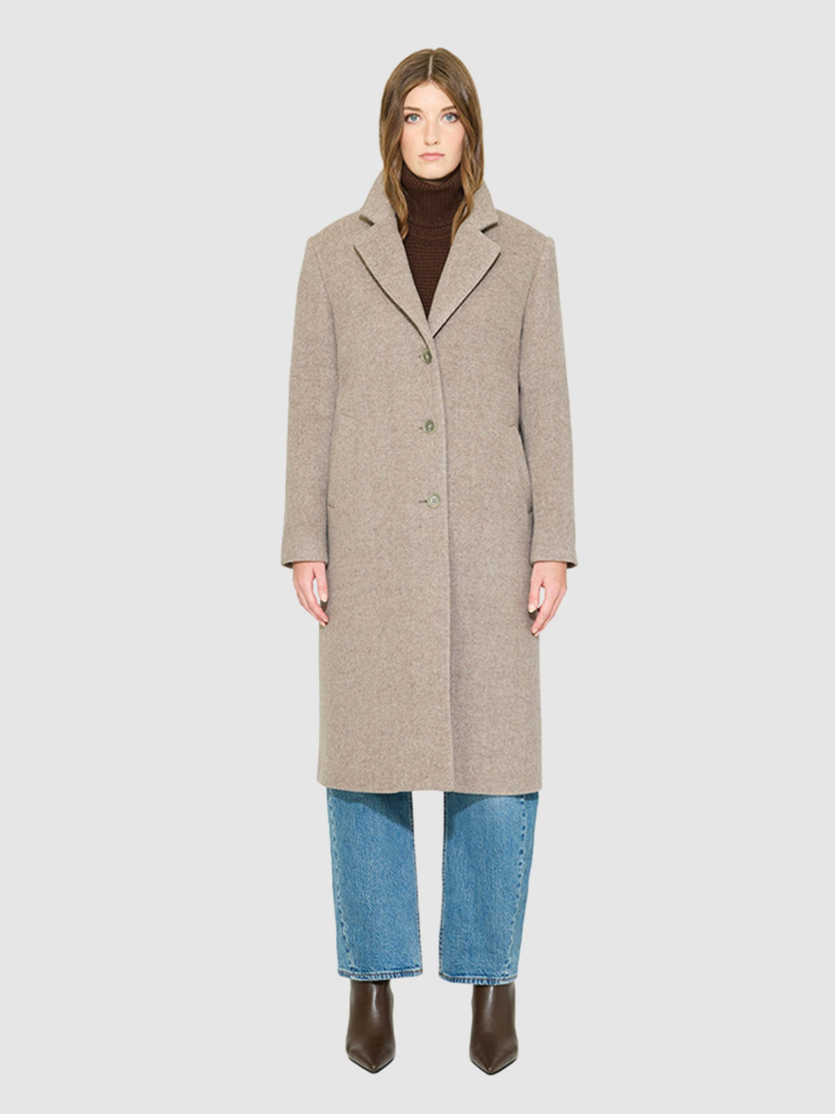 PAISLEY WOOL MID LENGTH COAT