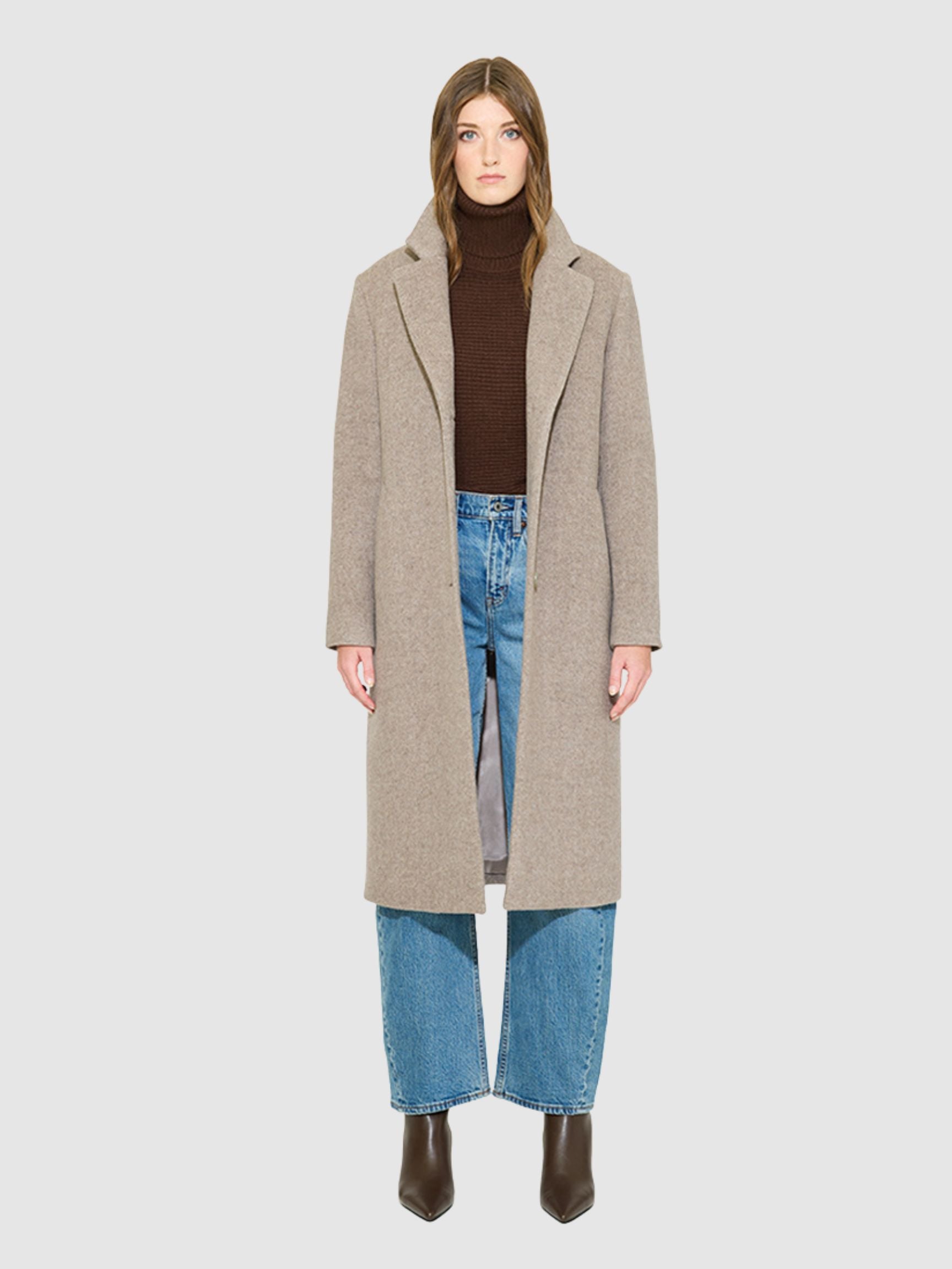 PAISLEY WOOL MID LENGTH COAT