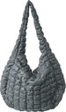 FAUX LEATHER QUILTED TOTE BAG