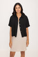 SHORT SLEEVE LINEN BLOUSE