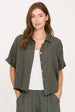 SHORT SLEEVE LINEN BLOUSE